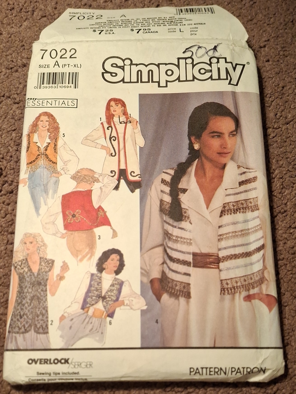 7022 Simplicity Pattern